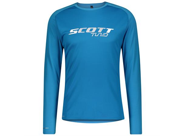 Scott Shirt M`s Trail Tuned l/sl Blå XXL Sykkeltrøye med lang arm 